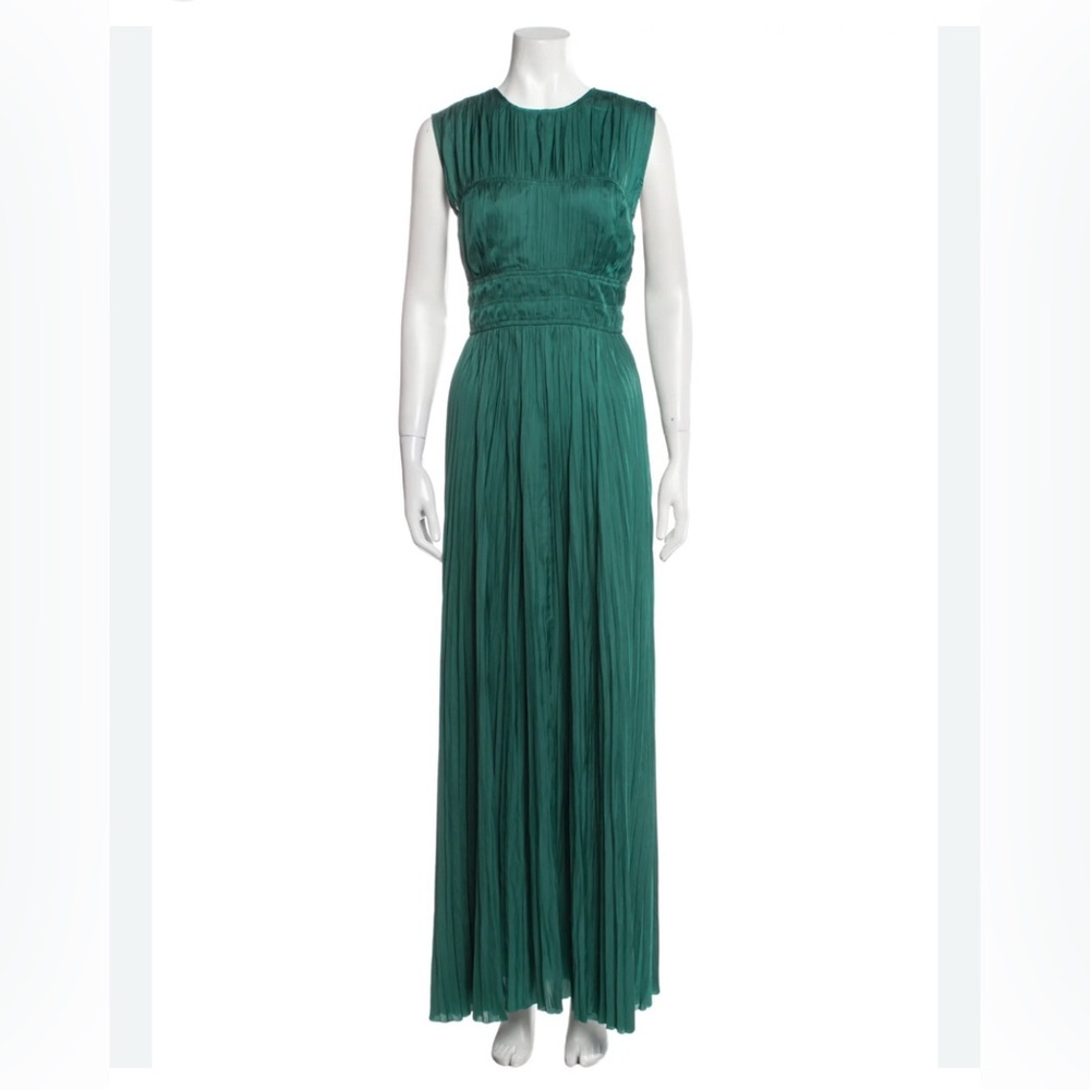 ULLA JOHNSON DELI PLEADED EMERALD GOWN SIZE 2 - Picture 8 of 12